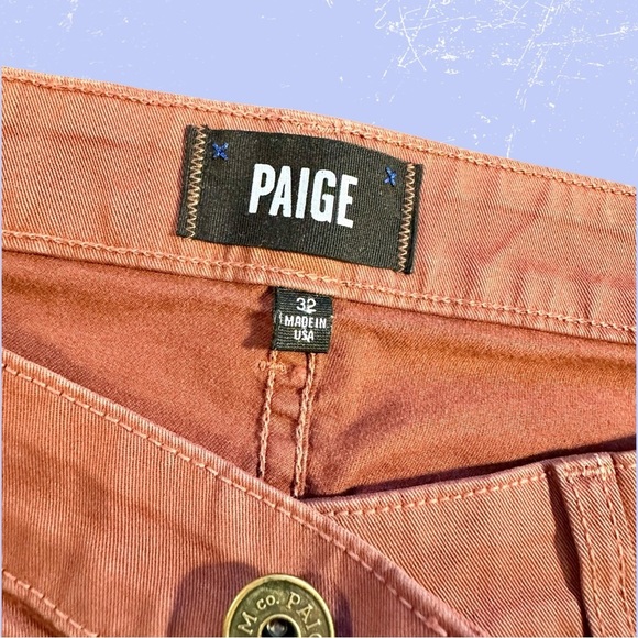 PAIGE Denim ‘Normandie’ Straight Leg Men’s Jeans in “Canyon Red” Size 32 - Picture 3 of 14